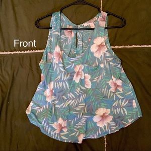 F21 Floral Summer Sleeveless Top MED